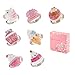 SkyWiseWin Little Girls Rings Adjustable - Crown, Pizza, Ice Cream, Pizza Kid's Rngs of 7