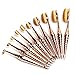 Micup Diamond Shape 10pcs Oval Makeup Brush Set Foundation Contour Concealer Blending Cosmetic Brushes