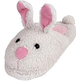 Plush Bunny Slippers in White and Pink by BunnySlippers
