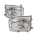 HEADLIGHTSDEPOT Compatible with/Replacement for Chrome Housing Halogen Headlights Nissan Pathfinder 1999-2004 Includes Left Driver and Right Passenger Side Headlamps