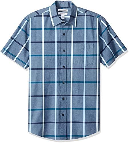 Amazon Essentials Men’s Regular-fit Short-Sleeve Poplin Shirt