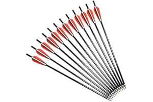 NIKA ARCHERY Crossbow Bolts Aluminum Arrows 16 18 20 22 inch Moon Nock for Outdoor Hunting Pack of 12