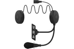 Motorcycle Helmet Speakers with HiFi Stereo Sound High Battery Life Helmet Headset Music Call Control/Automatic answering/Voi