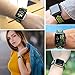 R-fun Band Compatible with Apple Watch 42/44mm Women and Men, Soft Silicone Replacement Wristband for Apple iWatch Series 4, Series 3, Series 2, Series 1, Sport, Edition (Black/Gray+Black/Yellow)