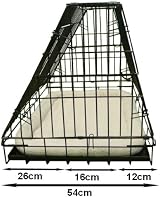 Ellie-Bo Black Deluxe Slanted 30-Inch Folding Dog Cage with Tray & Bed Mat view 4