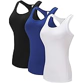TAISIM Women's Racerback Athletic Workout Running Yoga Tank Tops