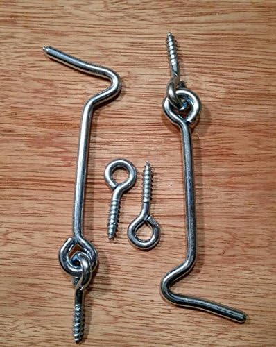 3" Gate Hook and Eye Heavy Duty Construction, Zinc Plated (pack of 2)