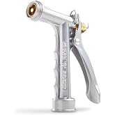 Gilmour Full Size Zinc Pistol Grip Nozzle with Threaded Front, Silver (857302-1001)