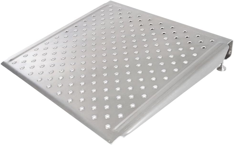 Silver Spring 6" High Aluminum Adjustable Threshold Ramp - 26" L x 28" W: Automotive