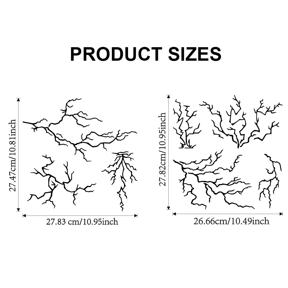 MAYJOYDIY 7 Styles Lightning Stencil 11.8×11.8inch Lightning Bolt Painting Stencil with Paint Brush Reusable Weather Nature Storm Drawing Templates for Wood Canvas Paper Fabric Wall Glass