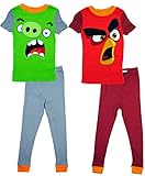 Angry Birds Boys' Big 4pc Cotton Sleepwear Set, Multi, 8