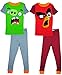 Angry Birds Big Boys' 4pc Cotton Sleepwear Set, Multi, 8