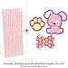 Girl Puppy Dog Paper Straw Decor - Baby Shower or Birthday Party Striped Decorative Straws - Set of 24