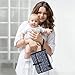 Crystal Baby Smile Portable Changing Pad - Diaper Clutch - Lightweight Travel Station Kit for Baby Diapering - Entirely Padded, Detachable and Wipeable Mat - Mesh and Zippered Pockets - Gray Dots