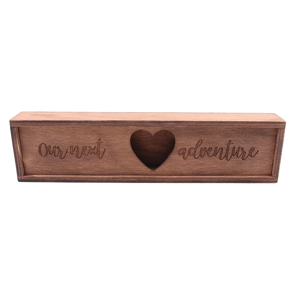 Sarini Pregnancy Test Keepsake Box, Wooden Pregnancy Announcement Box Baby Reveal Souvenir Collection Pregnancy Test Gift Box for Husband Father Grandparents