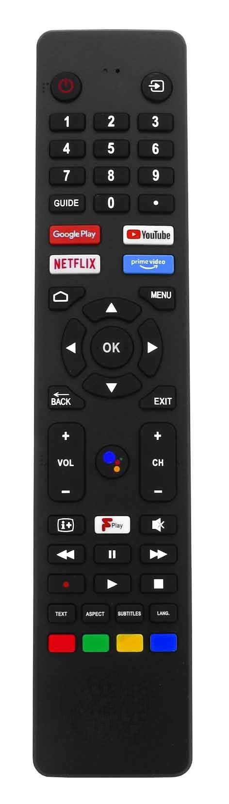 Original RM-C3250 Remote with Google Play, NetFlix, PrimeVideo, Youtube Button Compatible for JVC Voice Smart TV LT-32CA690 LT-32CA790 LT-40CA790 LT-40CA890 LT-43CA790 LT-43CA890 LT-55CA890 LT-50CA890 LT-58CA810 LT-65CA890