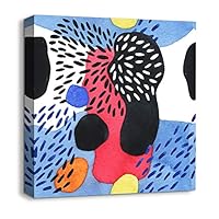 Canvas Wall Art Abstract Color Canvas Prints Home Artwork Decoration for Living Room,Bedroom - 12x12 inches