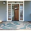 Couristan-Monaco-Coastal-Floral-IndoorOutdoor-Area-Rug-510-x-92-IvoryTurquoise Couristan Monaco Coastal Floral Indoor/Outdoor Area Rug, 5'10" x 9'2", Ivory/Turquoise