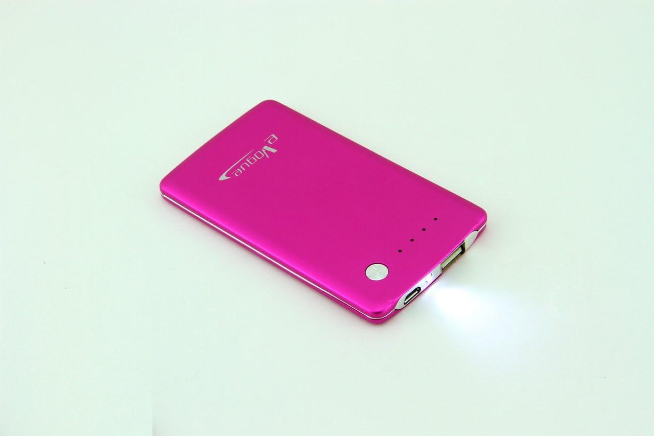 NEW Ultra-Thin Sleek and Colorful Samsung Polymer Battery Power Bank 4500mAh, 1A, for Smartphones, Andriod KitKat,Android Jelly Bean 4.3,4.2,Motorola, Samsung,Google Tablets,Tablets, iPhone 5.5c,5s,4,4 (Pink)