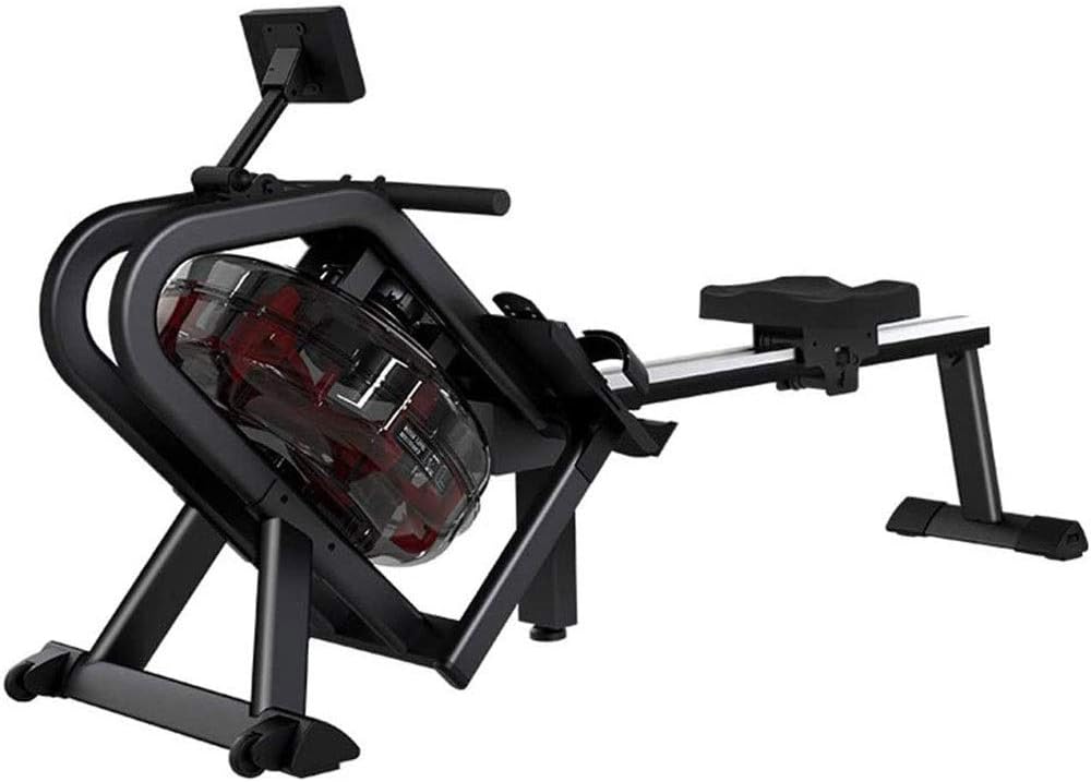 YFFSSWater Rowing Machine, Indoor Rower with Adjustable Resistance Water Wheel and LCD Monitor, Full Body Exercise for Home Use