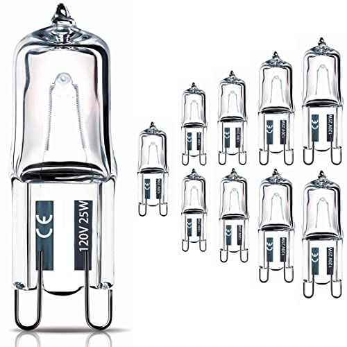 G9 Bulb, 10 Pack G9 Halogen Bulb, High Output JD G9 120v, G9 Light Bulb
