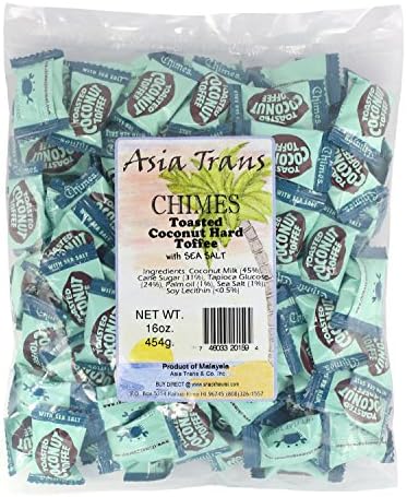 Chimes Toasted Coconut Toffee with Sea Salt Candy, 16 Ounce