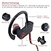 Bluetooth Headphones, Small Target Best Wireless Sport Earphones w/Mic IPX7 Waterproof Stable Fit in Ear Earbuds Noise Isolating Stereo Headset 9-Hour Working Time for Running Workout Gym(Upgraded)
