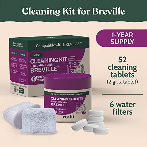 Roobi Breville Espresso Machine Cleaning & Maintenance Kit. Includes 52