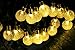 [21ft 30 Led] Solar Outdoor String Lights Globe\ Fairy Crystal Outside Hanging Lighting, 8 Mode (Steady, Flash), Waterproof, Halloween Decoration, Patio, Garden, Yard, Christmas Tree (Warm White)