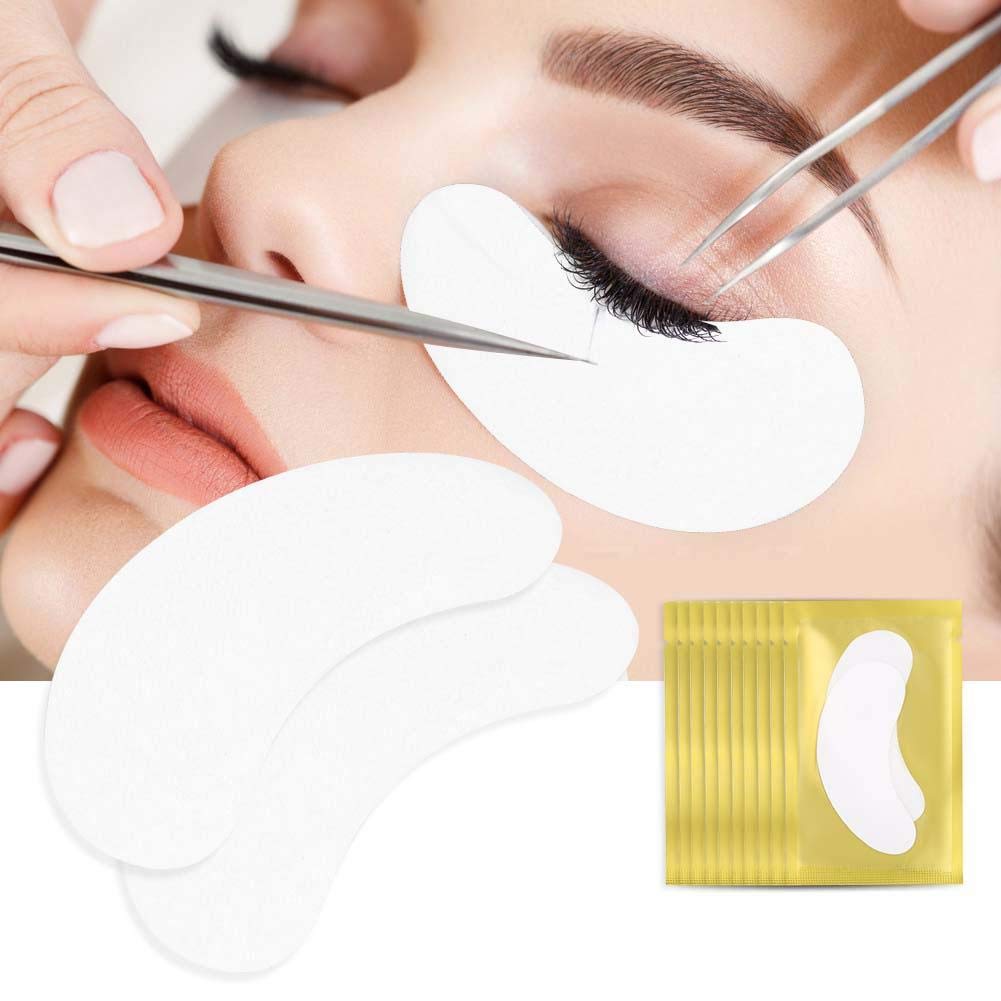 Eyelash Extension Patches - Hydrogel Pad for Eyelash Extension Gel Patches Collagen Eye Mask Extensions Eyelashes Beauty(50Pairs / Set-Gold)