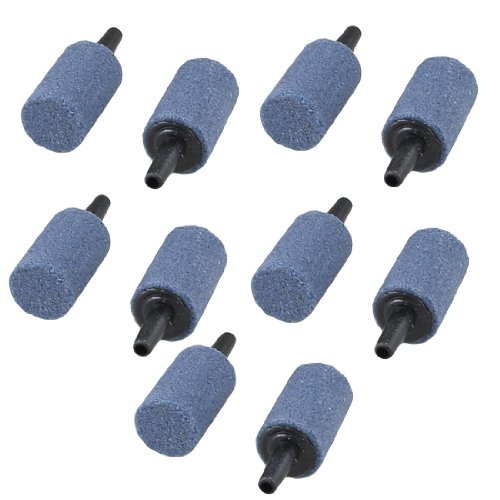Water & Wood Aquarium Fish Tank Mineral Bubble Air Stone Oxygen Diffuser Blue 24mm x 15mm 10 Pcs