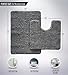 The Original GORILLA GRIP Slip-Resistant Shaggy Chenille Bathroom Rug Set, Includes Contoured for Toilet and 30î x 20î, Machine-Washable, Perfect for Bath, Tub, and Shower (White, Curved Set).