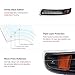 VIPMOTOZ Front Bumper LED Strip Fog Light Assembly For 1999-2002 Chevy Silverado 1500 2500 3500 & 2000-2006 Chevy Tahoe Suburban, Matte Black Housing, Driver and Passenger Side