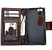 Genuine Natural Leather Case for iPhone 6 Plus + Book Wallet Magnet Closure Cover Handmade Business Luxury Cards Slots Brown Slim daviscase