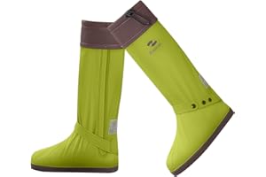 RINJOY Waterproof Rain Shoe Covers Anti-Slip and Wear-Resistant Portable Stylish Rain Boots for Adult Durable Rain Gear