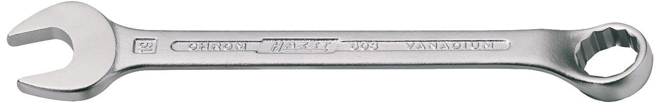 HAZET 603-19 220 mm 12-Point Profile Combination Wrench - Chrome-Plated