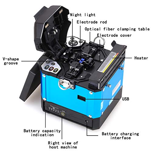 FTTH Tools Kit FS-60E Fiber Optic Fusion Splicing With Optical Fiber Cleaver Include Accessories Welding Fusion Splicer Fiber Optic Machine - Thumbnail 2