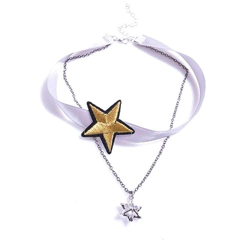 Qiyunz Femmes Violet Dentelle Ras Du Cou étoile élastique