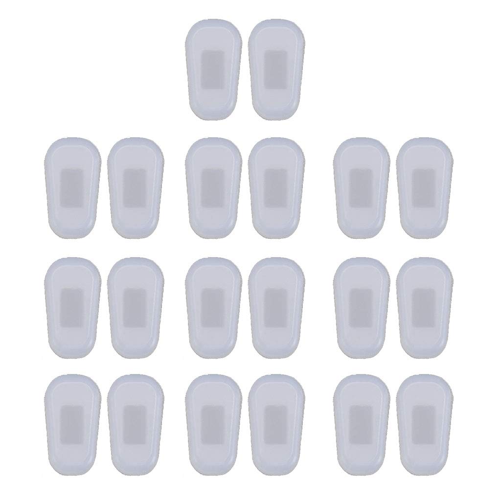6Wcveuebuc 10 Pairs Push-in Eyeglass Nose Pads Soft Silicone Air Cushion Glasses Replacement Nosepad Anti-Slip Nose Bridge Pads Kit