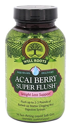 Well Roots Acai Berry Super Flush Weight Loss Support, 56 Softgels Well Roots Acai Berry Super Flush Weight Loss Support, 56 Softgels