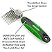 k9konnection DEMATTING Tool for Dogs and Cats | Undercoat Rake with Dual Shedding Blades | Cat Hair Remover Comb for Knots, Tangles & Mats | Dog Brush for Long Haired | Pet Grooming Kit