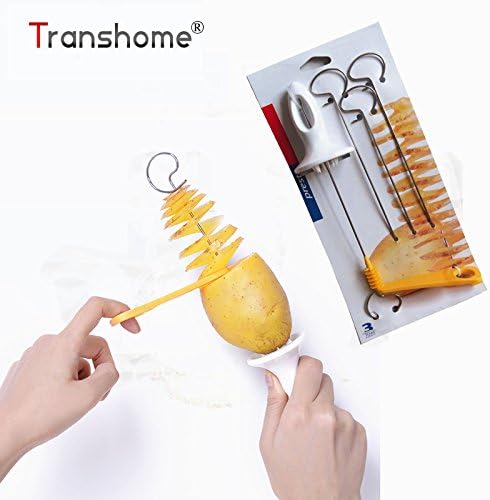 Transhome Tornado Potato Spiral Cutter Slicer Spiral Potato Chips PRESTO 4spits Potato Tower Making Twist Shredder Cooking Tools