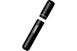 ASHCUBES Cigar Tube Metal Waterproof Cigar Holder Aluminum Air Tight Cigar Case Tube (L145_⌀20, Black)