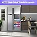 Keto Diet Magnets, Keto Cheat Sheet Magnets 8pcs for Ketogenic Diet Foods, Keto Quick Guide Fridge Magnet Reference Charts for 120 Ingredients Including Meat, Vegetables, Seafood, Fruits and so on