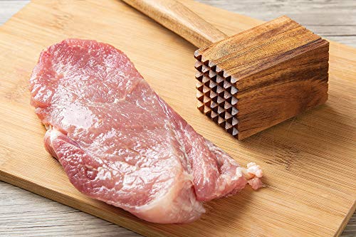 Ironwood Gourmet 28984 Acacia Wood Meat Tenderizer, 12-Inches, Brown