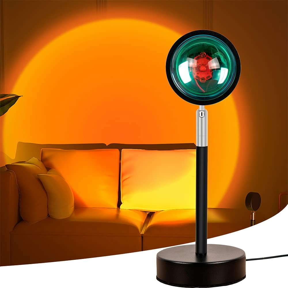 Sunset Projection Lamp Aesthetic Lamp USB Charging Night Light 180