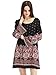 KIRA Women's Vintage Printed Loose Causal Long Sleeve Ethnic Style Tunic Dress X-Large 6429-1