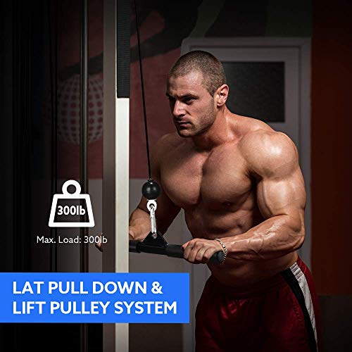 Tricep-Pulley-Cable-Machine-Attachments-Gym-Cable-Pulley-System-Forearm-Wrist-Roller-Trainer-Arm-Strength-Training-Exerciser-for-Lat-Pull-downs-Bicep-curls-Triceps-Extensions-Fitness-Workout