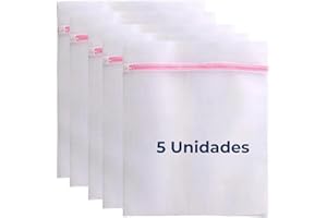 Kit 10/5 Sacos para Lavar Roupa 30x40cm - Zíper Reforçado | Sacos para Máquina | Saquinho de Roupas Delicadas, Protetor Anti-Fiapo | Kit Lavanderia Reutilizável | Premium MyBrins (5 unid)
