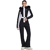 YEEFINE Womens Ski Suit One Piece Snowsuit Slim Insulated Jumpsuits Waterproof Windproof Winter Snow Snowboard